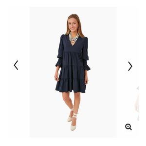 Navy Crepe Kenzo Mini Dress from Tuckernuck
